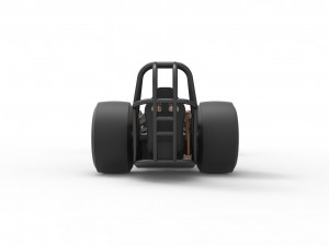 Front engine AWD dragster Scale 1 to 25 3Dプリントモデル