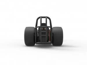 Front engine AWD dragster Scale 1 to 25 3D Print Model