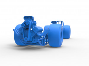 Front engine AWD dragster Scale 1 to 25 3Dプリントモデル