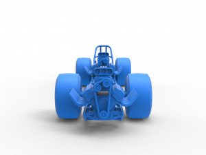 Front engine AWD dragster Scale 1 to 25 3Dプリントモデル
