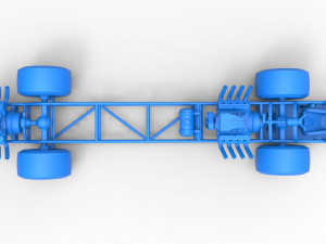 Front engine AWD dragster Scale 1 to 25 3Dプリントモデル