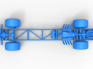 Front engine AWD dragster Scale 1 to 25 3D Print Model