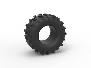 Dirt dragster rear tire 10 Scale 1 to 25 Modelo de impresión 3D