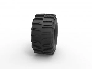 Dirt dragster rear tire 10 Scale 1 to 25 3D Print Model