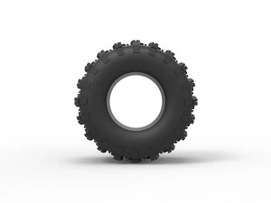 Dirt dragster rear tire 10 Scale 1 to 25 3D Print Model