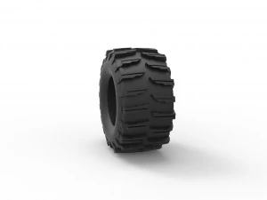 Dirt dragster rear tire 10 Scale 1 to 25 3D Print Model