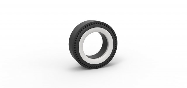 Whitewall rear tire of vintage dragster Version 1 Scale 1 to 25 3D Принт Модель .c4d .max .obj .3ds .fbx .stl .blend 