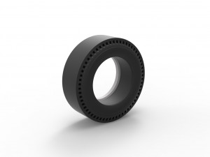 Whitewall rear tire of vintage dragster Version 1 Scale 1 to 25 3D Принт Модель