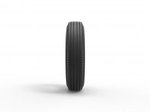 Whitewall tire Scale 1 to 25 3D Print Model