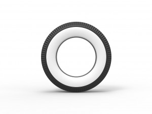 Whitewall tire Scale 1 to 25 Modelo de impresión 3D