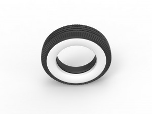 Whitewall tire Scale 1 to 25 Modelo de impresión 3D