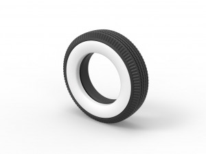 Whitewall tire Scale 1 to 25 Modelo de impresión 3D