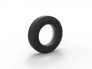 Whitewall tire Scale 1 to 25 3D Print Model