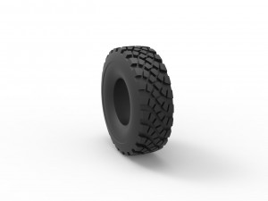 Military truck tire 11 Scale 1 to 25 Modèles 3D en vedette