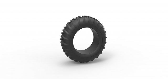 Dune buggy front tire 13 Scale 1 to 25 3D Druckmodell .c4d .max .obj .3ds .fbx .stl .blend 