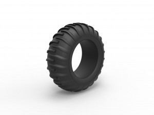 Dune buggy front tire 13 Scale 1 to 25 3D Druckmodell