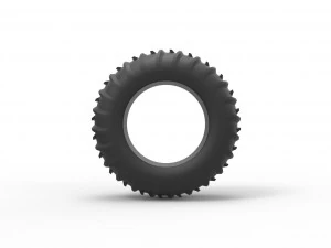 Dune buggy front tire 13 Scale 1 to 25 3D Print Model