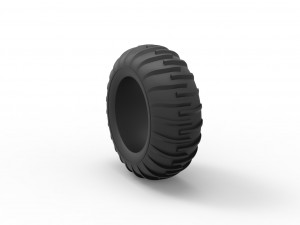 Dune buggy front tire 13 Scale 1 to 25 3D Druckmodell