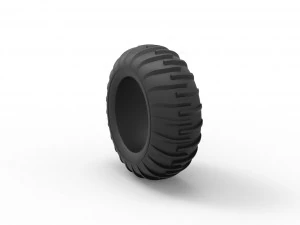 Dune buggy front tire 13 Scale 1 to 25 3D Print Model