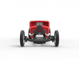 Front engine old school dragster with shell Scale 1 to 25 Modello di stampa 3D