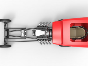 Front engine old school dragster with shell Scale 1 to 25 Modello di stampa 3D