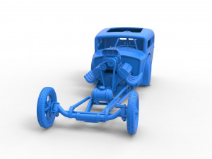 Front engine old school dragster with shell Scale 1 to 25 Modello di stampa 3D