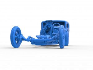 Front engine old school dragster with shell Scale 1 to 25 Modello di stampa 3D