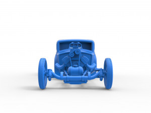 Front engine old school dragster with shell Scale 1 to 25 Modello di stampa 3D