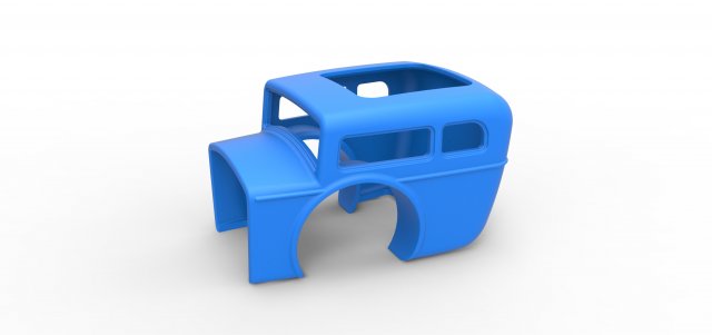 Shell of Front engine old school dragster Scale 1 to 25 Modello di stampa 3D .c4d .max .obj .3ds .fbx .stl .blend 