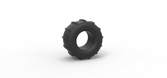 Dirt dragster rear tire 11 Scale 1 to 25 3D Принт Модель .c4d .max .obj .3ds .fbx .stl .blend 
