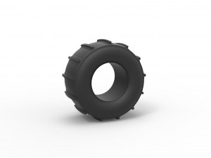 Dirt dragster rear tire 11 Scale 1 to 25 Modelo de Impressão 3D