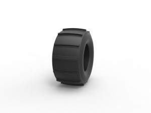 Dirt dragster rear tire 11 Scale 1 to 25 3D Принт Модель