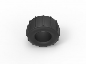 Dirt dragster rear tire 11 Scale 1 to 25 3D Принт Модель