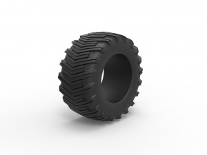 Pulling tractor rear tire 12 Scale 1 to 25 3D प्रिंट मॉडल