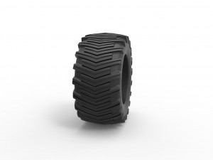 Pulling tractor rear tire 12 Scale 1 to 25 3D प्रिंट मॉडल