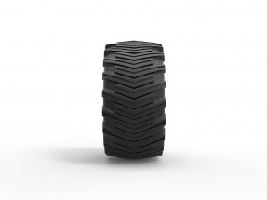 Pulling tractor rear tire 12 Scale 1 to 25 3D प्रिंट मॉडल