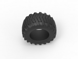 Pulling tractor rear tire 12 Scale 1 to 25 3D प्रिंट मॉडल