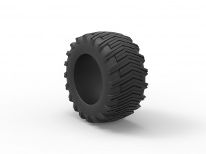 Pulling tractor rear tire 12 Scale 1 to 25 3D प्रिंट मॉडल