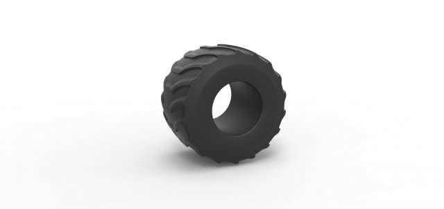 Monster Jam tire 21 Scale 1 to 25 3D Принт Модель .c4d .max .obj .3ds .fbx .stl .blend 