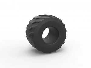 Monster Jam 轮胎 21 比例 1 至 25 3D 打印模型