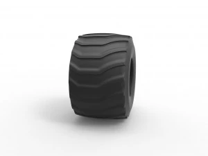 Monster Jam 轮胎 21 比例 1 至 25 3D 打印模型