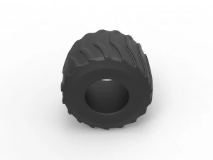 Monster Jam 轮胎 21 比例 1 至 25 3D 打印模型
