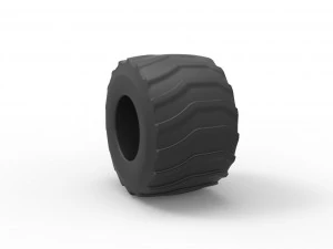Monster Jam 轮胎 21 比例 1 至 25 3D 打印模型