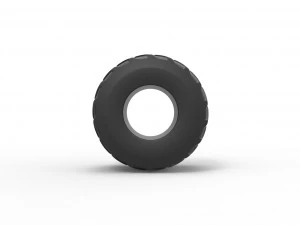 Monster Jam tire 22 Scale 1 to 25 3D Print Model