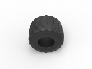 Monster Jam tire 22 Scale 1 to 25 3D Print Model
