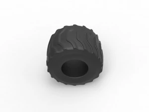 Monster Jam tire 22 Scale 1 to 25 3D Print Model