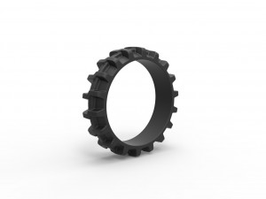 Tractor tire 10 Scale 1 to 25 3D printmodel