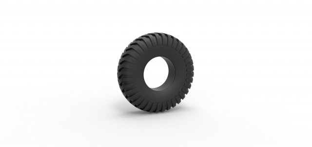 Military truck tire 12 Scale 1 to 25 3D Print Model .c4d .max .obj .3ds .fbx .stl .blend 