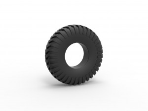 Military truck tire 12 Scale 1 to 25 3Dプリントモデル