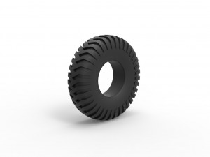 Military truck tire 12 Scale 1 to 25 3D Print Model